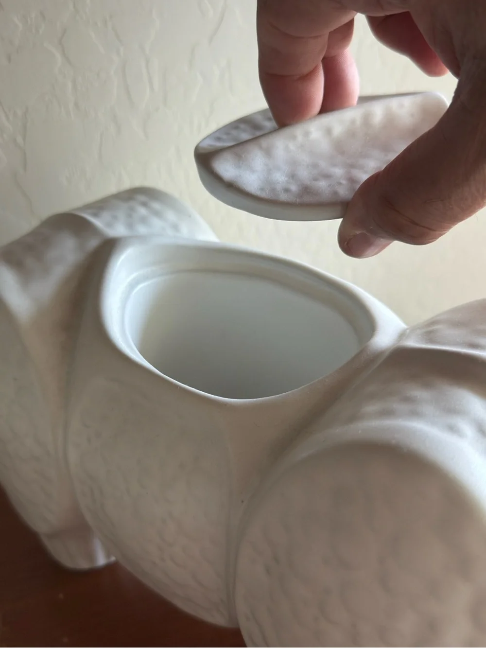 Jonathan Adler White Ceramic Rhino Planter